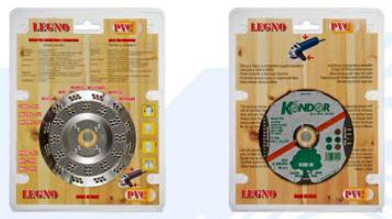 The kit: roughing disc and cut-off wheel