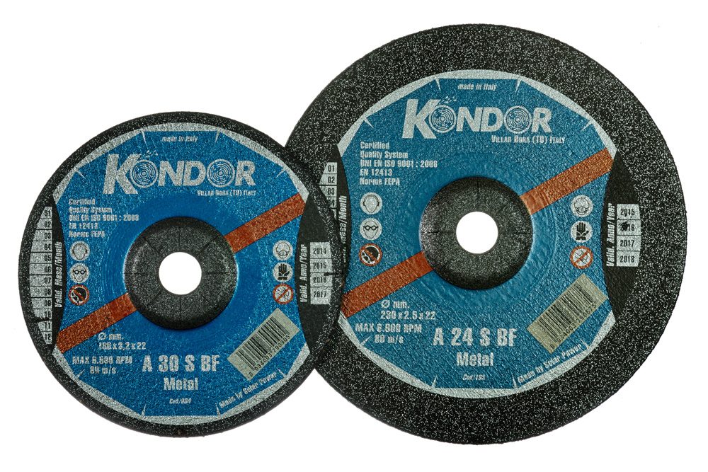Reinforced depressed centre grinding discs